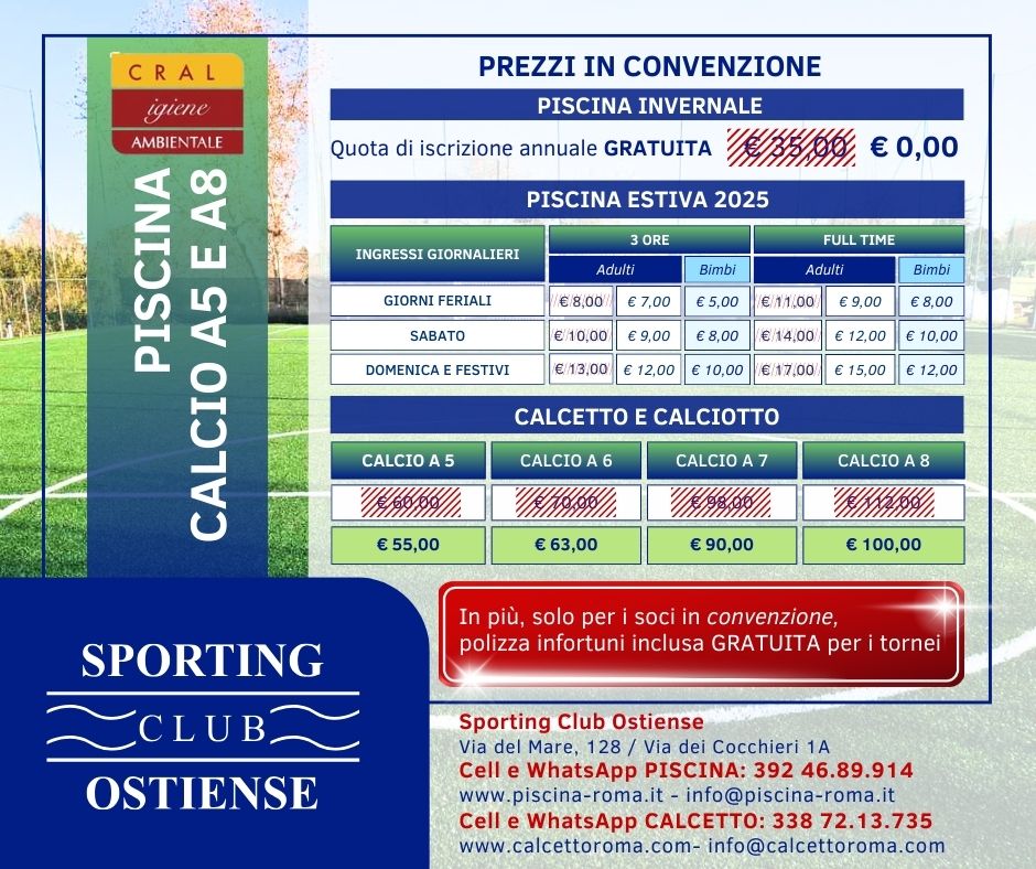 Sport Club Ostiense Piscina – Calcio A5 e A8