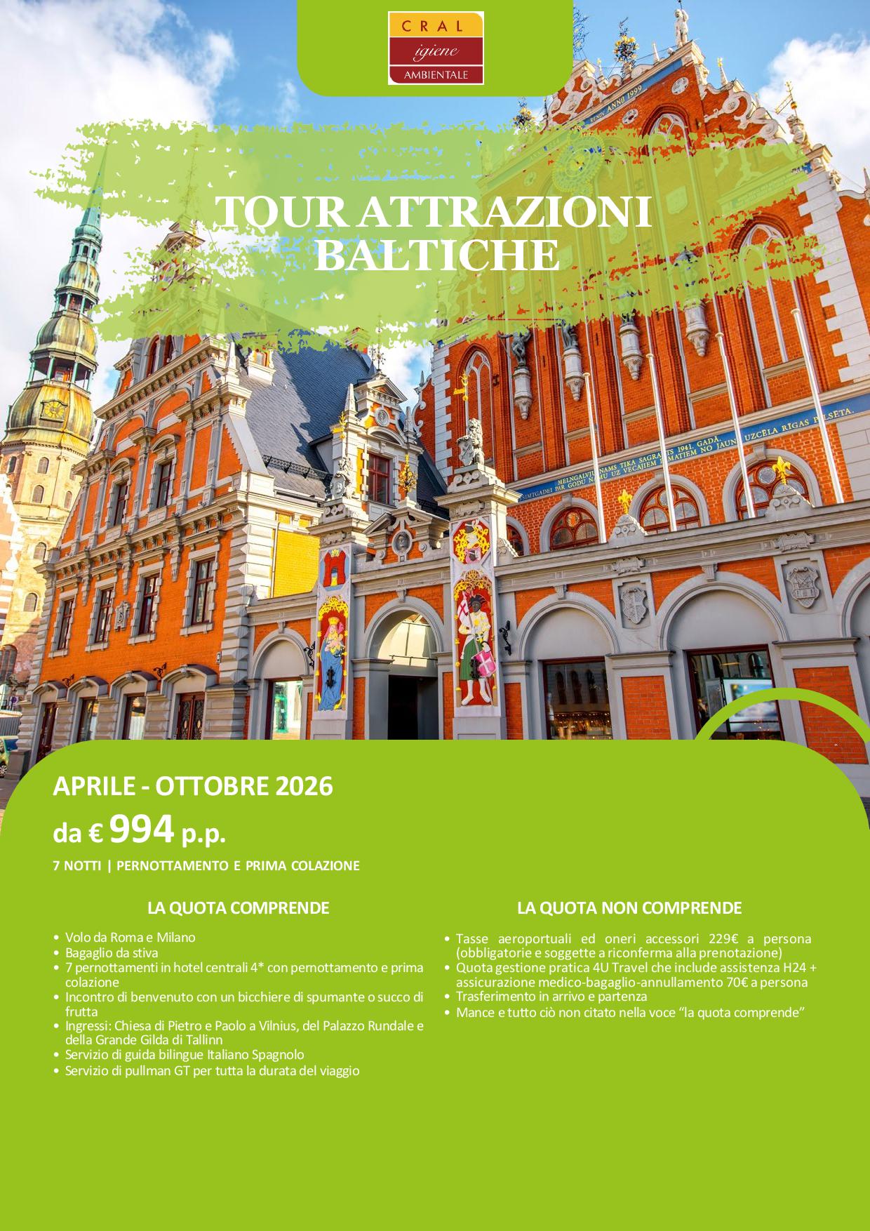 Tour Attrazioni Baltiche