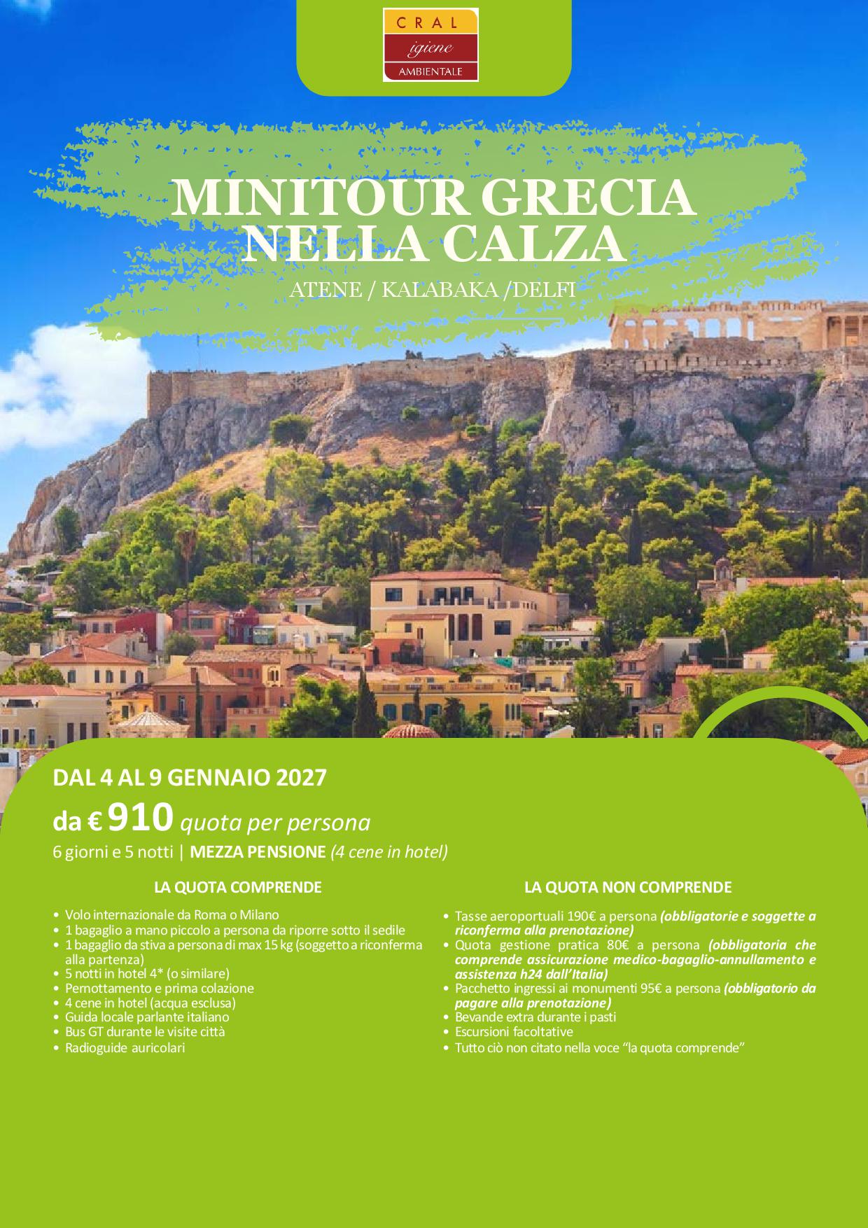 Minitour Grecia nella calza