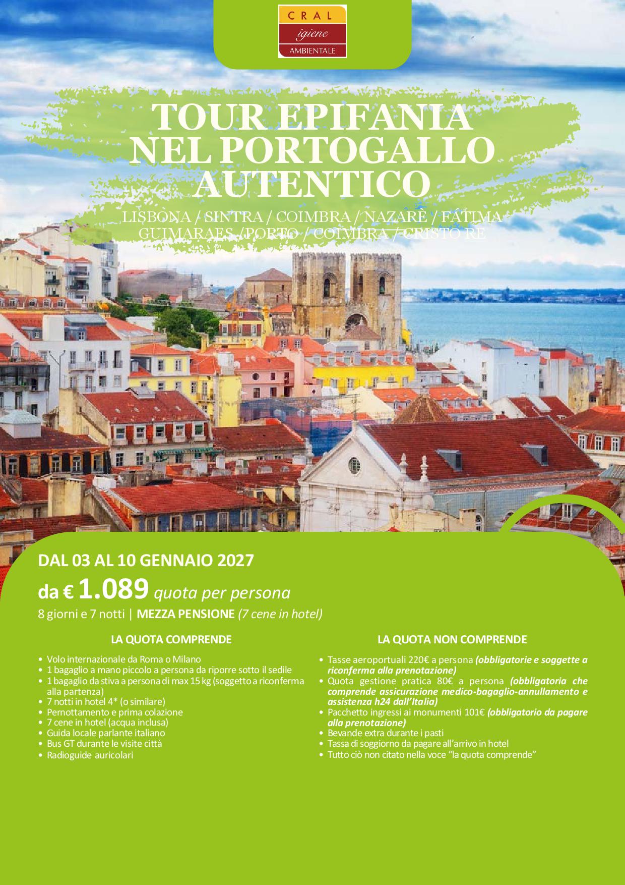 Tour Epifania nel Portogallo autentico