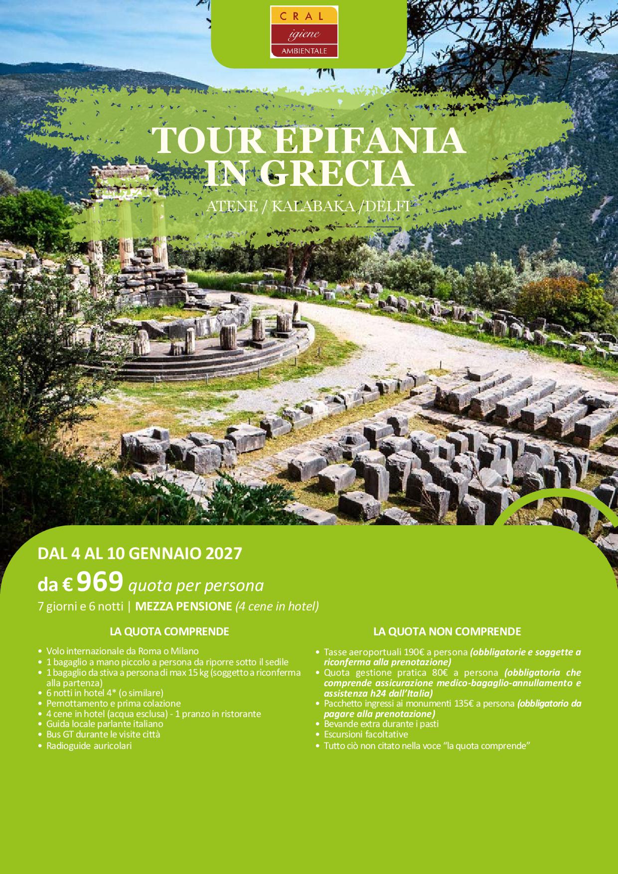 Tour Epifania in Grecia