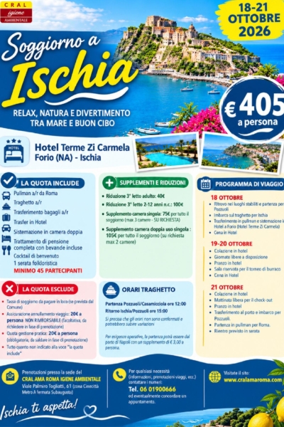 Ischia 18 – 21 ottobre